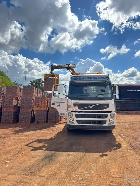 Sand delivered to a building site where foundations were being prepared